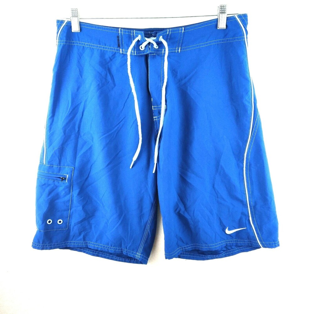 Nike Mens Board Shorts Swim Trunks Blue Size 32